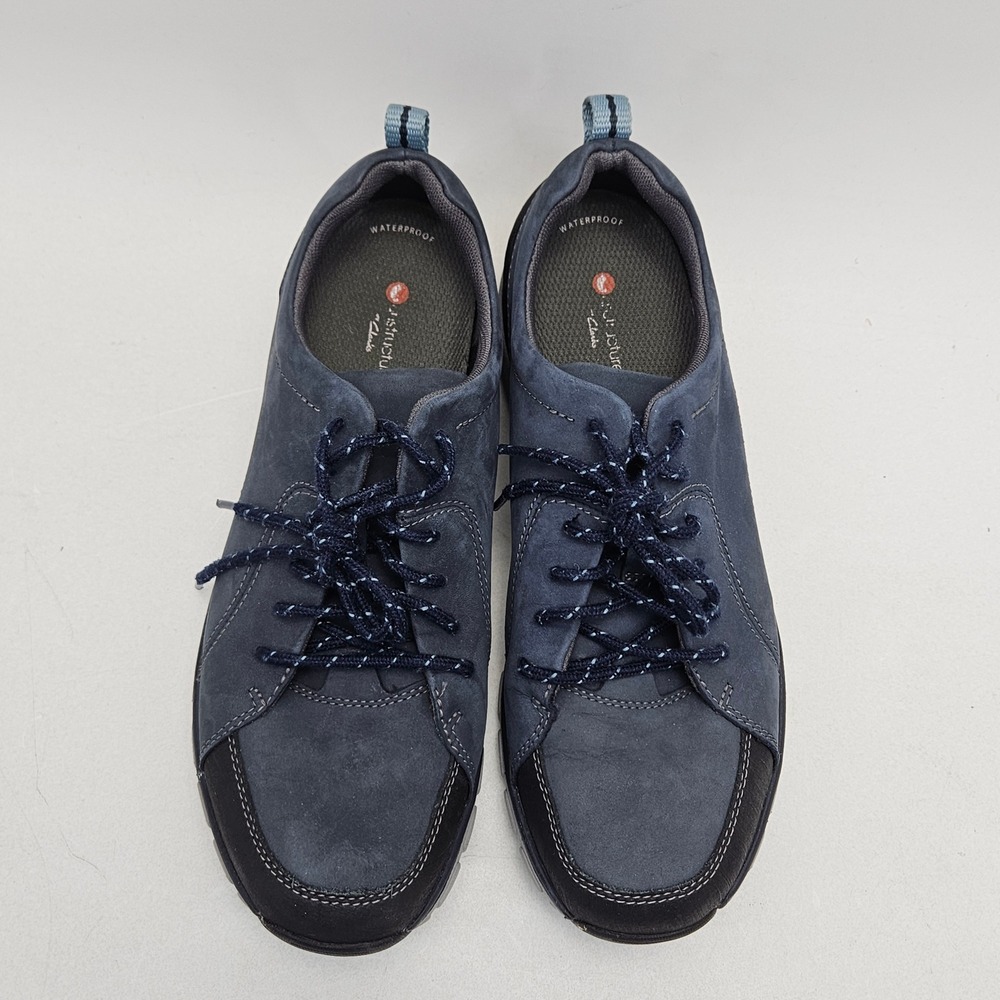 Clarks Wavewalk Womens Navy Blue Waterproof Nubuck Walking Shoe 7.5 261409724050 - Picture 9 of 13